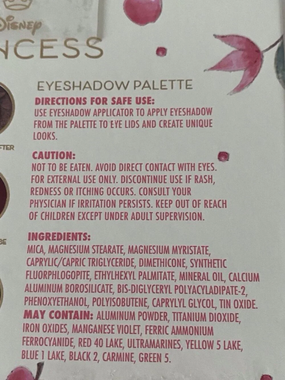 Taste Beauty Disney Snow White Eyeshadow Palette 9 Shades With Mirror NEW